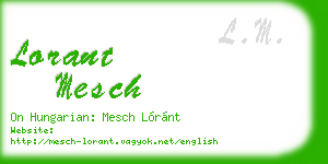 lorant mesch business card